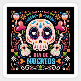 Día de Muertos Skull Magnet